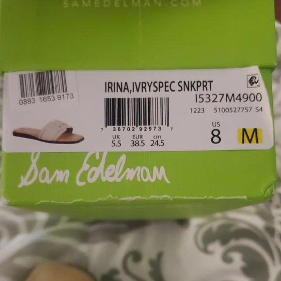 Sam Edelman Women's White and Tan Mules - Picture 2 of 2